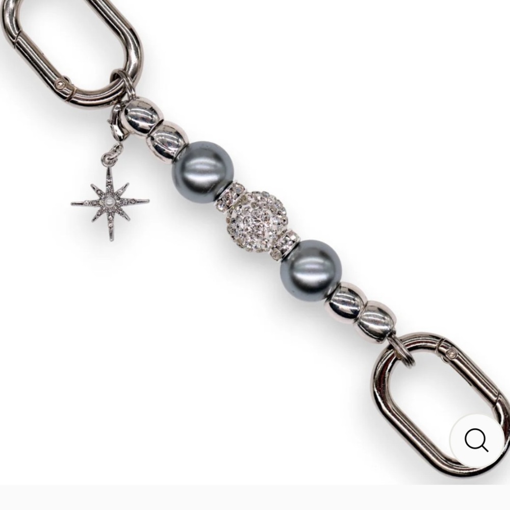 NWT LD Key finder Elegant shining Star Beaded Keychain - Picture 6 of 8